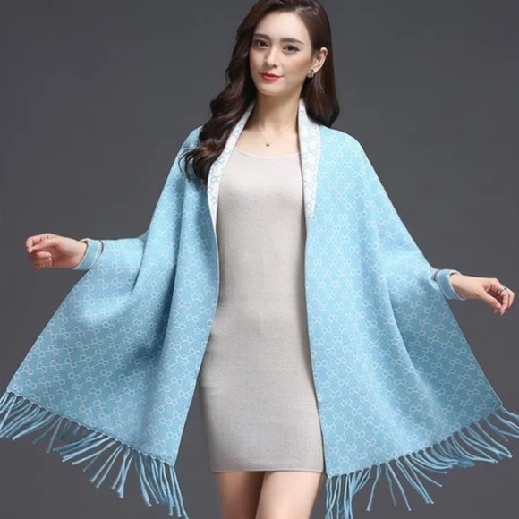 Stylish Cozy Kimono cashmere/Pashmina with mini hand - Picture 6 of 6